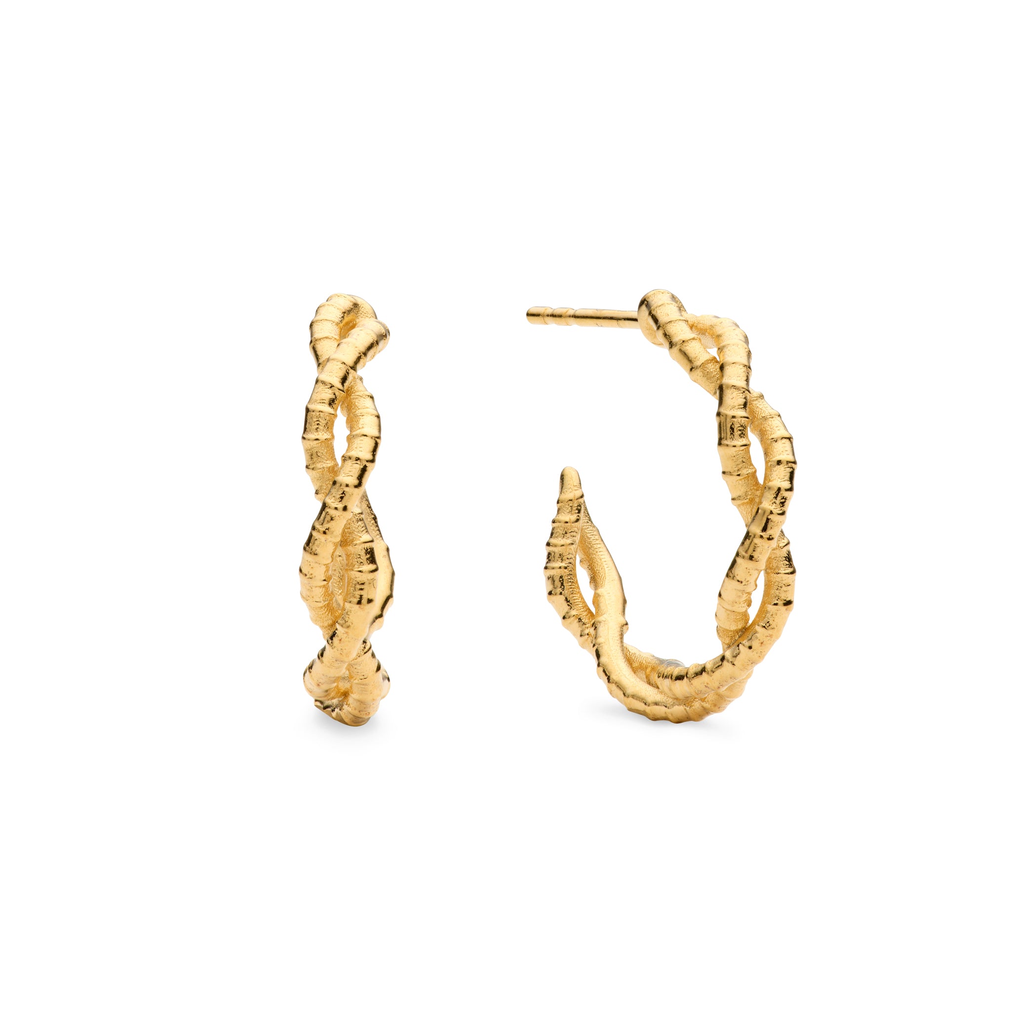 Medium Sable Hoops in 18K Yellow Gold