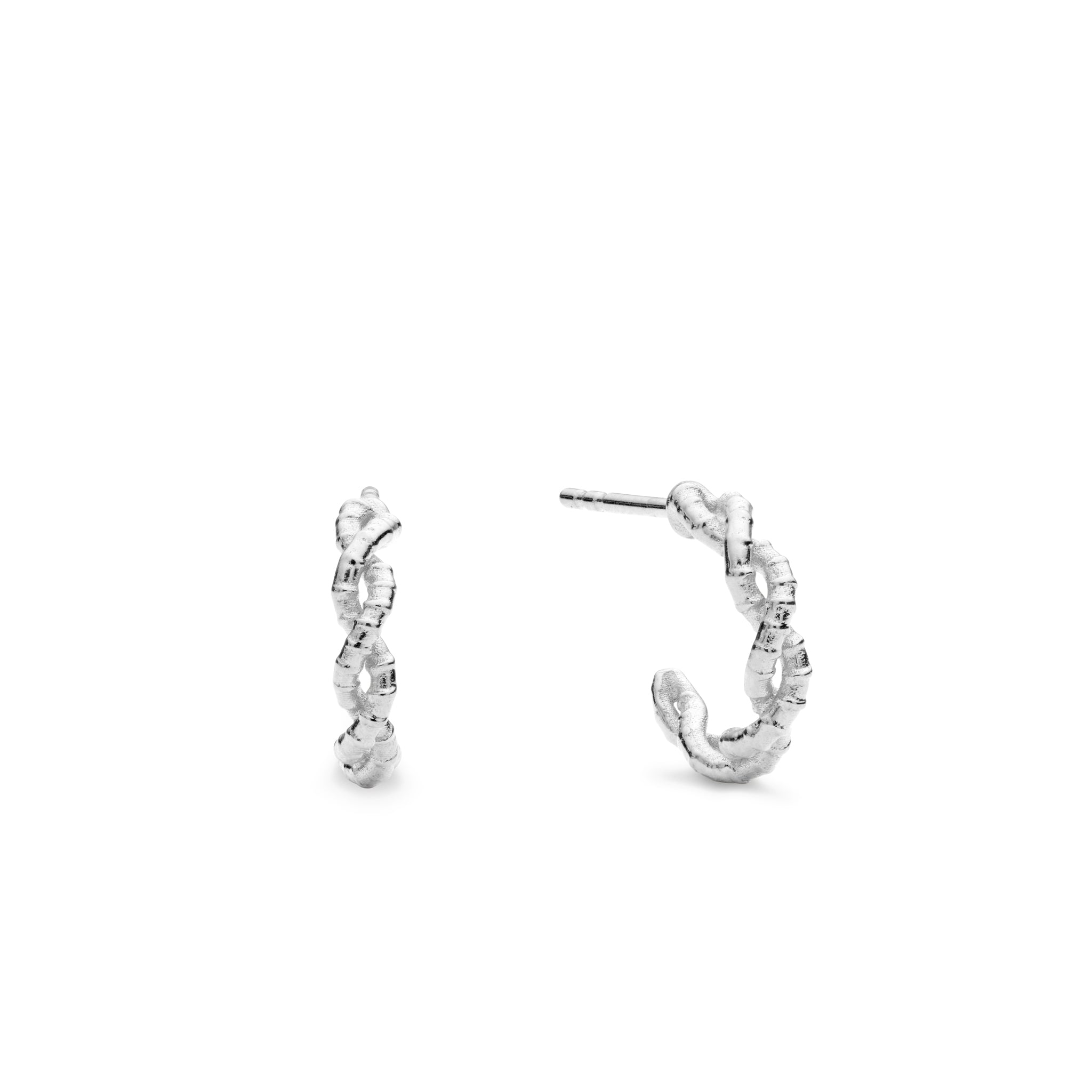 Mini Silver Sable Hoops