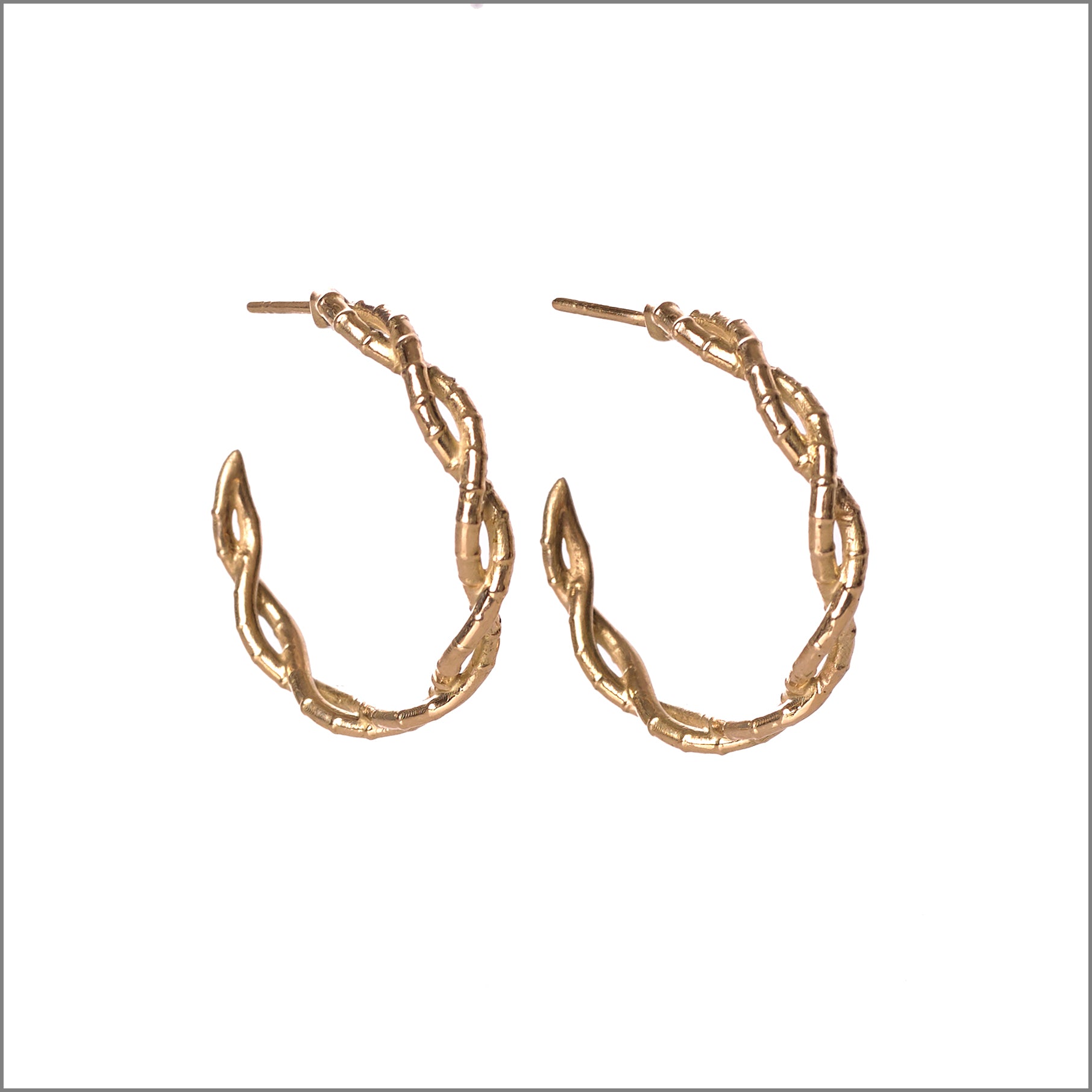 Large Sable Hoops in 18K Yellow Gold