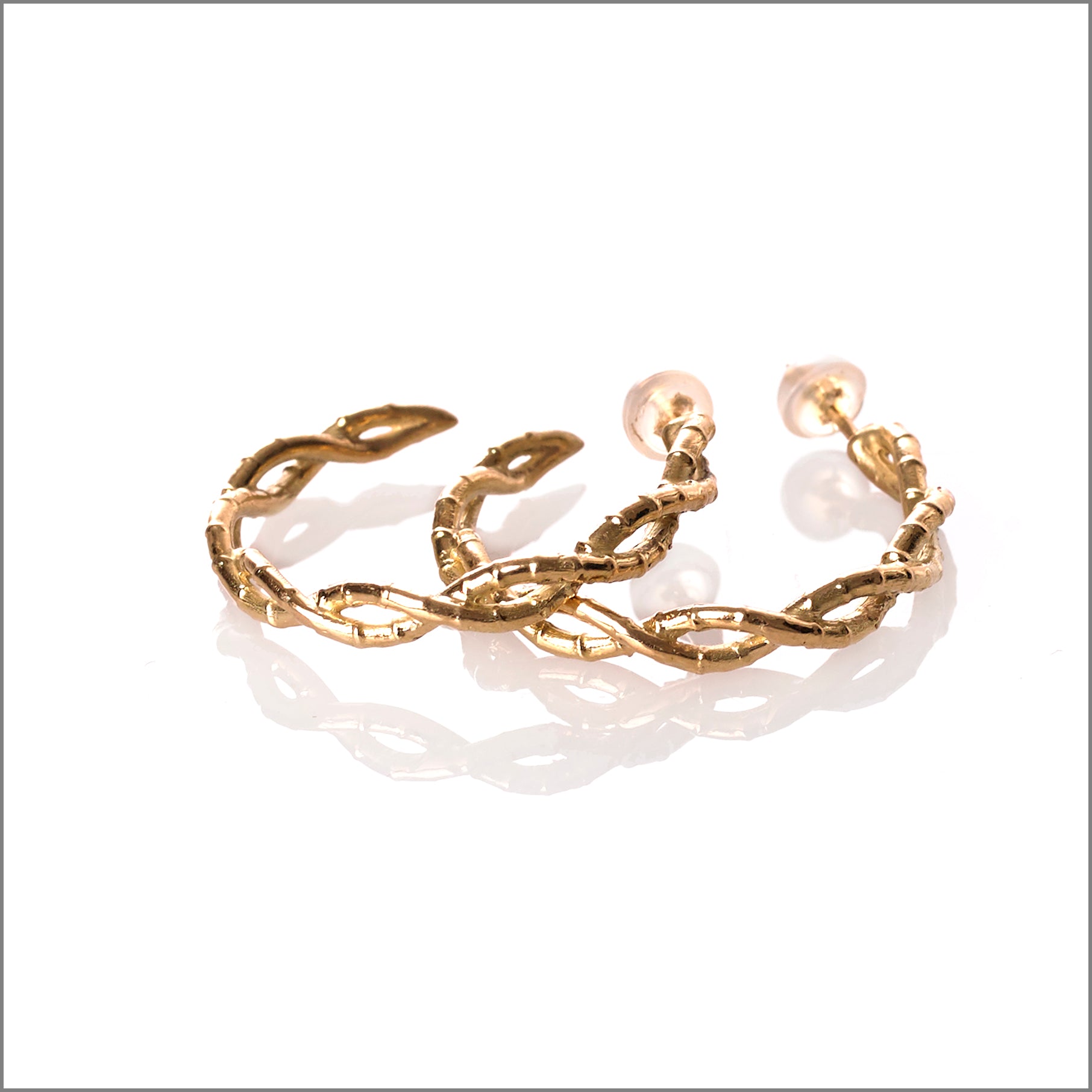 Large Sable Hoops in 18K Yellow Gold